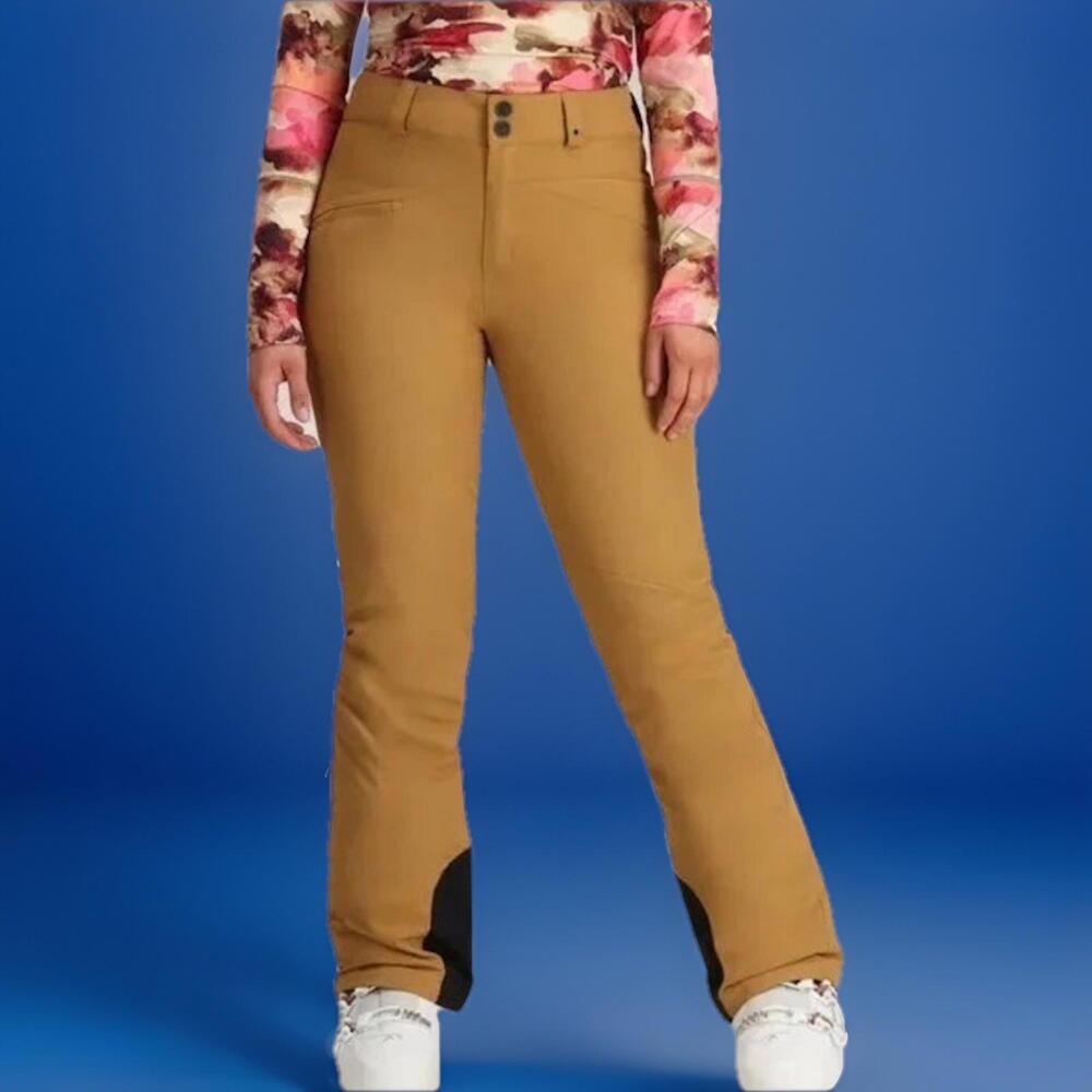 $169 Obermeyer Women’s Thermal Malta Snow Pants Cortado Tan Brown Size 8 NWT - Picture 2 of 11